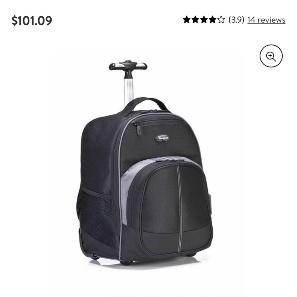 New rolling backpack- has computer compartment